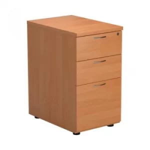 Image of First Desk High Pedestal 3 Drawer 600mm Depth Beech TESDHP3BE2