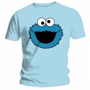 Image of Sesame Street Coookiehead Lgt Blue T Shirt: Small