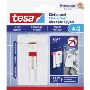 Image of tesa 77767 Adjustable adhesive nail White Content: 2 pc(s)