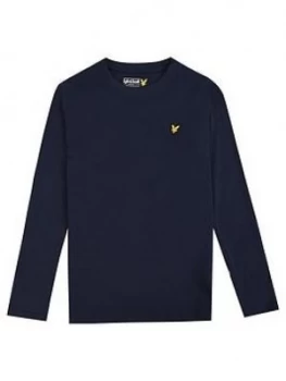 Image of Lyle & Scott Boys Classic Long Sleeve T-Shirt - Navy, Size 7-8 Years