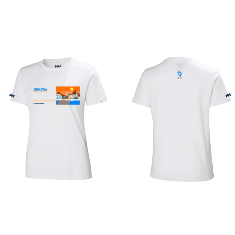 Image of Helly Hansen T-Shirt Helly Hansen The Ocean Race Stop Over Blanc Unisex XL