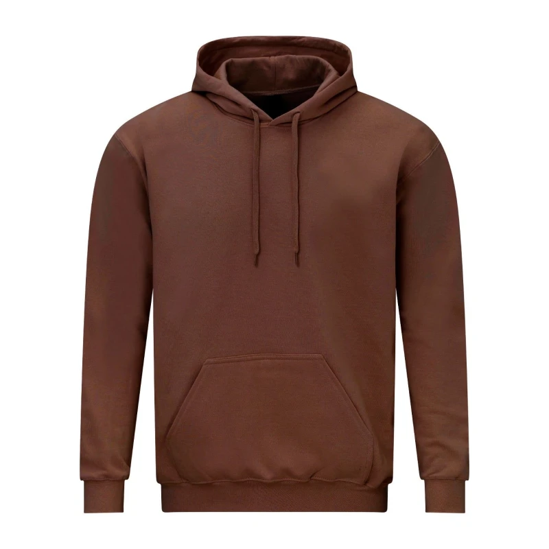 Image of Gildan Mens Softstyle Fleece Midweight Hoodie in Dark Brown Size: Small Dark Brown Male S