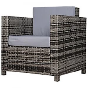 Image of Outsunny Rattan Single-Seat Sofa 841-008V70 Grey
