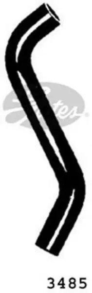 Image of Curved Radiator Hose 375mm X 32 Gates 3485