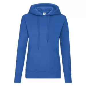 Image of Fruit Of The Loom Ladies Lady Fit Hooded Sweatshirt / Hoodie (XL) (Royal)