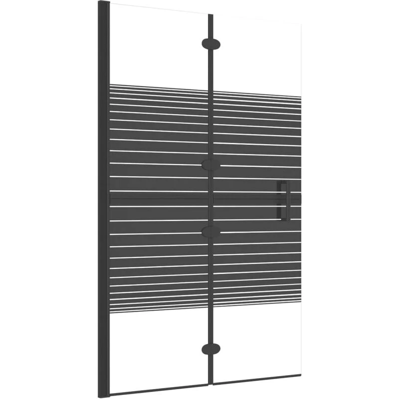 Image of VIDAXL Folding Shower Enclosure esg 80x140cm Black Vidaxl 8720286415962