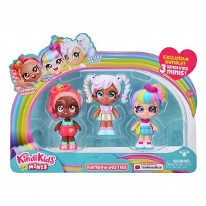 Image of Kindi Kids Minis Rainbow Besties 3 Pack Assortment
