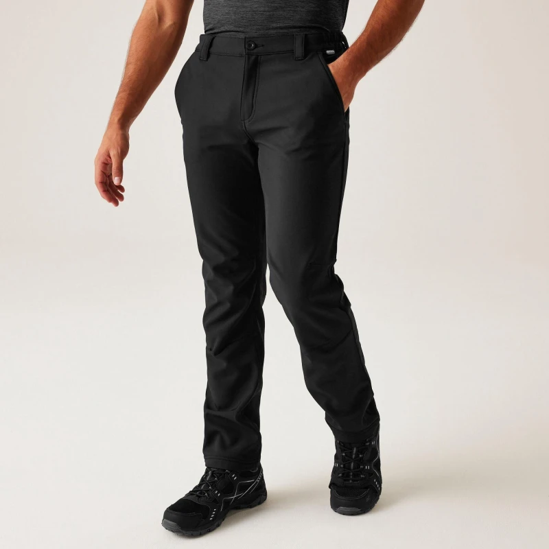 Image of Regatta Regatta Men Warm-Lined 'Fenton' Walking Trousers in Black Size: 42L Black 42L Male 5020436442613