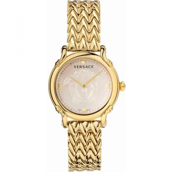 Image of Versace White and Champagne ' Pin (pn)' Luxury Watch - vepn00520 - multicoloured