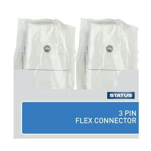 Image of Status 10A 3-Pin Flex Connector - White