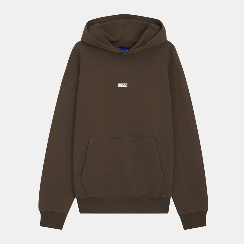 Image of Hugo Mens Over-the-head Hoodie Dark Brown 208 male S