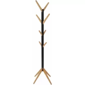Image of Matt Black Bamboo Coat Stand - Premier Housewares