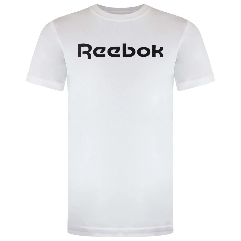 Image of Reebok Men GS Linear White T-Shirt Size: Small White S Male 4062051838335