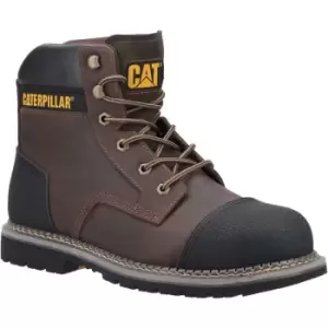 Image of Caterpillar Mens Powerplant S3 Safety Boots (8 UK) (Brown) - Brown