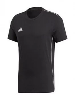 Image of adidas Mens Core 18 Tee, Black, Size S, Men