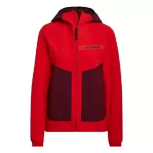 Image of adidas Terrex Multi Soft Shell Jacket Womens - Vivid Red / Burgundy