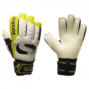 Image of Sondico Aquaspine Goalkeeper Gloves - White/Yellow