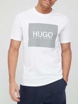 Image of Hugo Boss Dolive 211 Reflective Logo T-Shirt White Size L Men