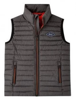 Image of Joules Boys Crofton Packaway Padded Gilet - Grey Marl