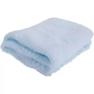Image of Baby Boys/Girls Supersoft Waffle Textured Blanket (75 x 90cm) (Sky Blue) - Sky Blue