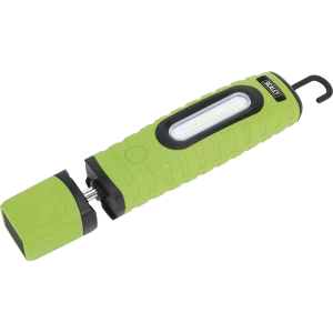 Image of Sealey Rechargeable 360° Inspection Lamp 16 Smd LED + 3W LED Li-ion Green