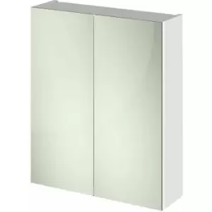 Image of Hudson Reed - Fusion Mirror Unit (50/50) 600mm Wide - Gloss White