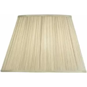 Image of 16.5' Luxury Round Tapered Lamp Shade Beige Pleated Organza Modern Elegant Drum