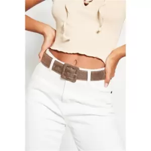 Image of I Saw It First Brown Linen Look Waist Belt - Brown