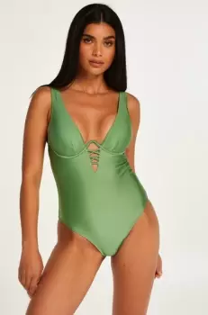 Image of Hunkemoller Mauritius high swimsuit Green