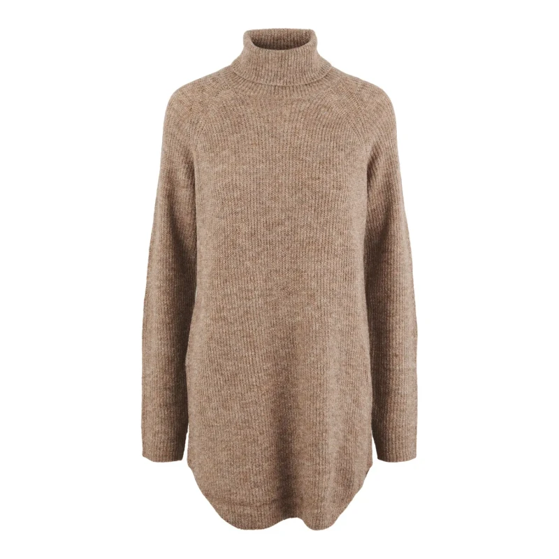 Image of Pieces Womens long sweater Pieces Ellen Marron Female S