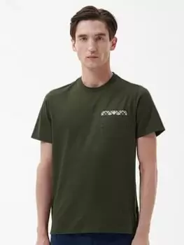 Image of Barbour Durness Pocket T-Shirt - Khaki, Size 2XL, Men