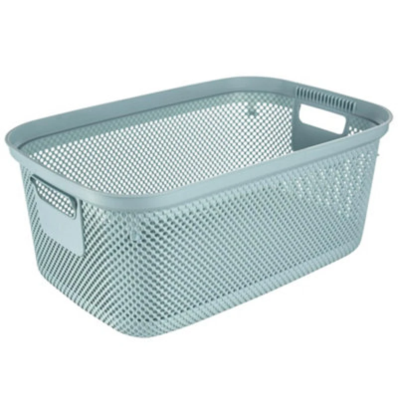 Image of Keeeper Laundry Basket With Side Handles & Air-Permeable Nordic Blue