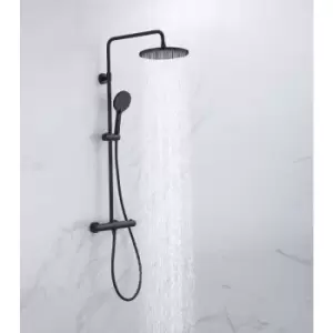 Image of VURTU Hertford Thermostatic Shower Valve System, 870(H) x 325(W), Black, 628552