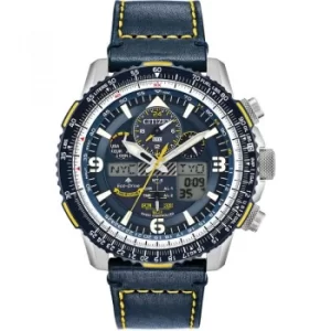 Image of Mens Citizen Eco-drive Gnts Blue Angels Skyhawk A.T Radio Controlled Alarm Chronograph Stainless Steel Watch