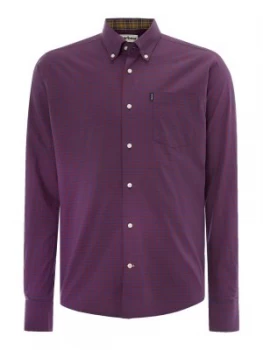 Image of Mens Barbour Country Gingham Slim Shirt Crimson