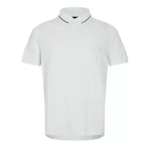 Image of Armani Exchange Logo Polo Shirt - White