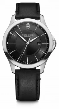 Image of Victorinox Swiss Army Alliance Mens Black Leather Watch