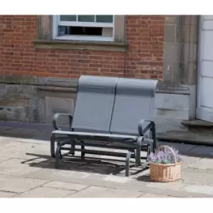 Image of Suntime Havana Charcoal Grey Two Person Garden Glider Seat / Bench