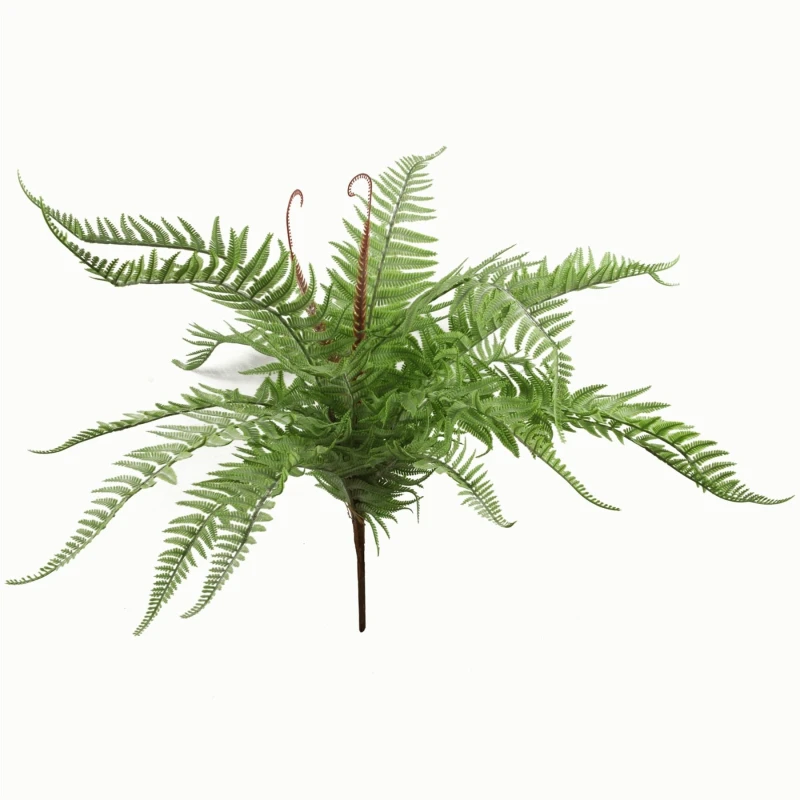 Image of Leaf 60cm Artificial Bushy Dixie Wood Fern Light Green Plant Green Unisex