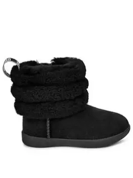 Image of UGG Mini Quilted Fluff Toddler Boot, Black, Size 9 Younger