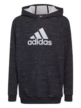 Image of adidas Future Icons Junior Unisex Badge Of Sport Overhead Hoody, Black, Size 7-8 Years, Women