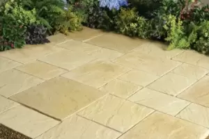 Image of Kelkay Abbey Random Slab Paving Kit 5.76m - York Gold
