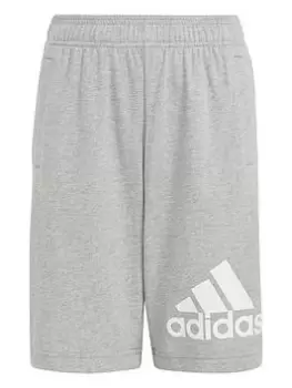 Image of adidas Sportswear Junior Essentials Big Logo Short, Grey, Size 7-8 Years