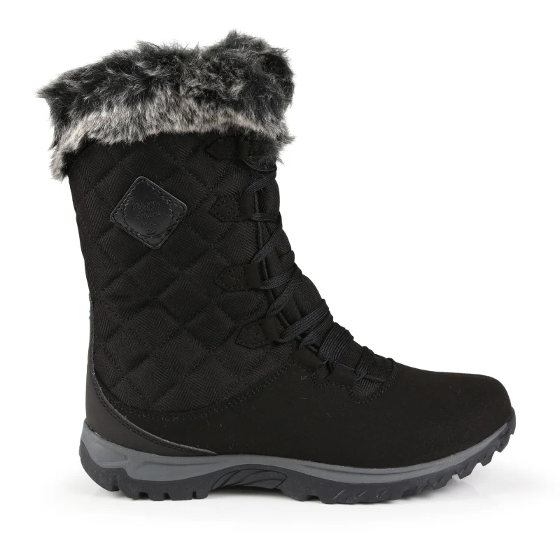 Image of Regatta Womens Newley Thermo Winter Quilted Snow Boots UK Size 7 (EU 41) Black/Briar RWF636-3MX-7