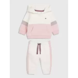 Image of Tommy Hilfiger Baby Colorblock Hooded Set - Pink