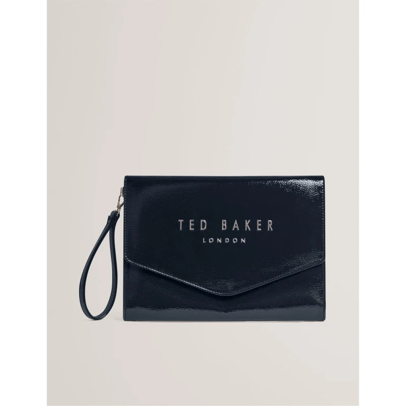 Image of Ted Baker Womens Crinkle Pouch Navy female One Size