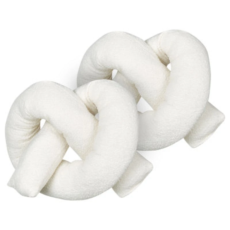 Image of Beliani Set Of 2 Decorative Cushions Gladiolus Boucle 172 X 14cm Off-White Solid