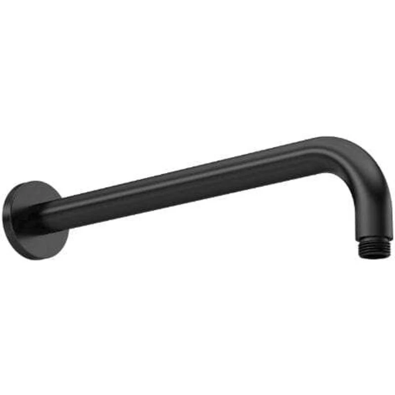 Image of NUIE Nuie - Arvan Round Wall Mounted Shower Arm 335mm Length - Matt Black ARM401