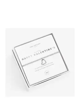 Image of Joma Jewellery Beautifully Boxed A Littles Happy Valentine'S Silver Bracelet