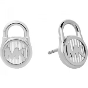 Image of Ladies Michael Kors Silver Plated Logo Stud Earrings